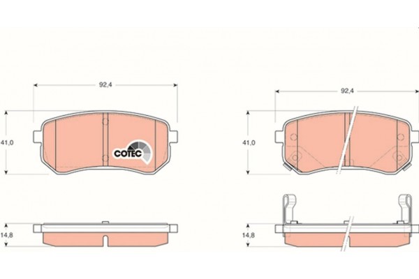 Trw Σετ τακάκια, Δισκόφρενα - GDB3370 Trw Σετ τακάκια, Δισκόφρενα - GDB3370