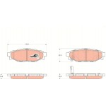 Trw Σετ τακάκια, Δισκόφρενα - GDB3373