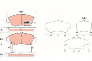Trw Σετ τακάκια, Δισκόφρενα - GDB3375