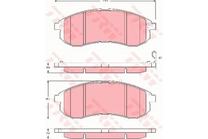 Trw Σετ τακάκια, Δισκόφρενα - GDB3380