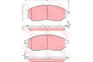 Trw Σετ τακάκια, Δισκόφρενα - GDB3392