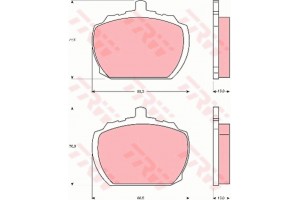 Trw Σετ τακάκια, Δισκόφρενα - GDB340