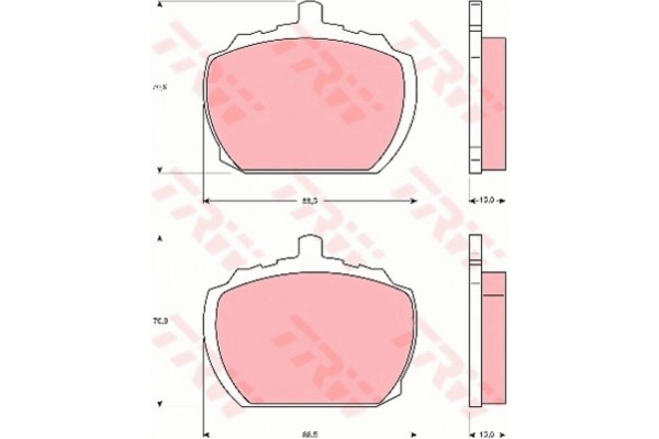 Trw Σετ τακάκια, Δισκόφρενα - GDB340 Trw Σετ τακάκια, Δισκόφρενα - GDB340