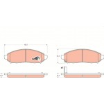 Trw Σετ τακάκια, Δισκόφρενα - GDB3404