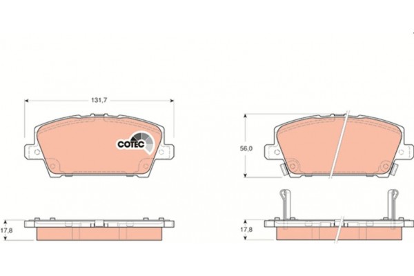 Trw Σετ τακάκια, Δισκόφρενα - GDB3407