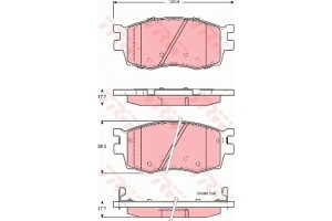 Trw Σετ τακάκια, Δισκόφρενα - GDB3420