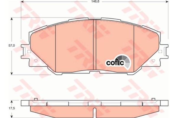 Trw Σετ τακάκια, Δισκόφρενα - GDB3424