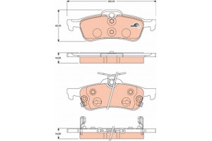Trw Σετ τακάκια, Δισκόφρενα - GDB3458