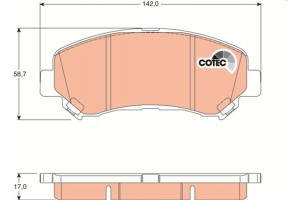 Trw Σετ τακάκια, Δισκόφρενα - GDB3467