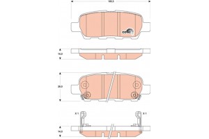 Trw Σετ τακάκια, Δισκόφρενα - GDB3507