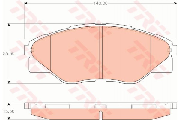 Trw Σετ τακάκια, Δισκόφρενα - GDB3532 Trw Σετ τακάκια, Δισκόφρενα - GDB3532