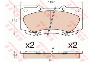 Trw Σετ τακάκια, Δισκόφρενα - GDB3534