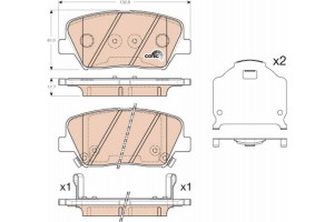 Trw Σετ τακάκια, Δισκόφρενα - GDB3549