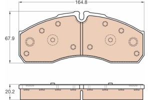 Trw Σετ τακάκια, Δισκόφρενα - GDB3567