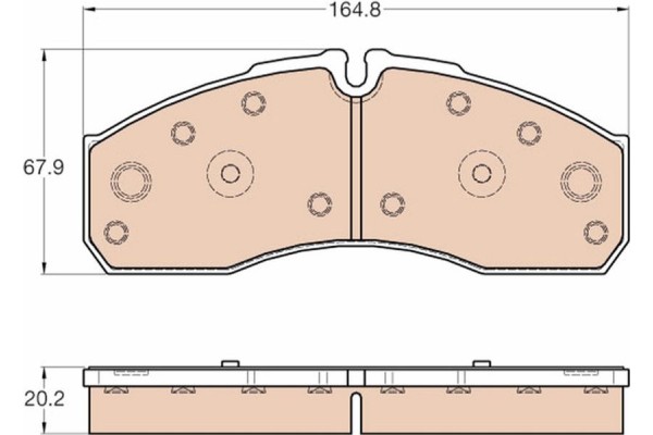 Trw Σετ τακάκια, Δισκόφρενα - GDB3567