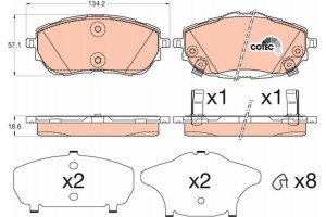 Trw Σετ τακάκια, Δισκόφρενα - GDB3598