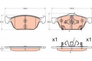 Trw Σετ τακάκια, Δισκόφρενα - GDB3600