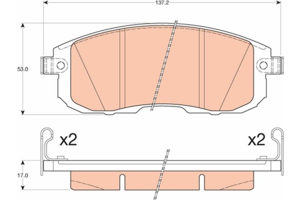 Trw Σετ τακάκια, Δισκόφρενα - GDB3616