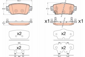 Trw Σετ τακάκια, Δισκόφρενα - GDB3617