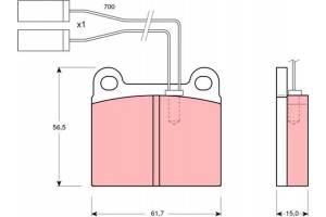 Trw Σετ τακάκια, Δισκόφρενα - GDB362