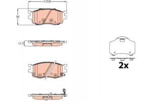 Trw Σετ τακάκια, Δισκόφρενα - GDB3626