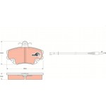 Trw Σετ τακάκια, Δισκόφρενα - GDB400