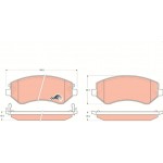 Trw Σετ τακάκια, Δισκόφρενα - GDB4126