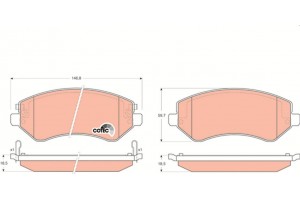 Trw Σετ τακάκια, Δισκόφρενα - GDB4126