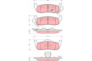 Trw Σετ τακάκια, Δισκόφρενα - GDB4137
