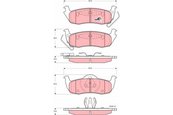 Trw Σετ τακάκια, Δισκόφρενα - GDB4137