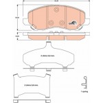 Trw Σετ τακάκια, Δισκόφρενα - GDB4142