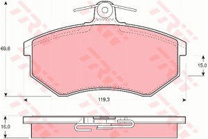 Trw Σετ τακάκια, Δισκόφρενα - GDB430