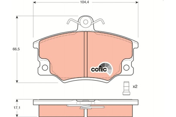 Trw Σετ τακάκια, Δισκόφρενα - GDB458