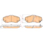 Trw Σετ τακάκια, Δισκόφρενα - GDB4605