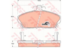 Trw Σετ τακάκια, Δισκόφρενα - GDB496