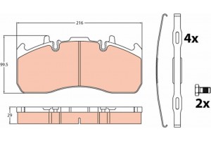 Trw Σετ τακάκια, Δισκόφρενα - GDB5102