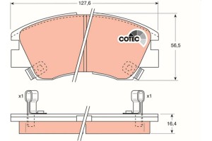 Trw Σετ τακάκια, Δισκόφρενα - GDB729
