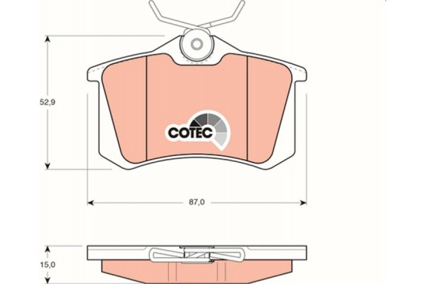 Trw Σετ τακάκια, Δισκόφρενα - GDB823