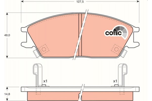Trw Σετ τακάκια, Δισκόφρενα - GDB893