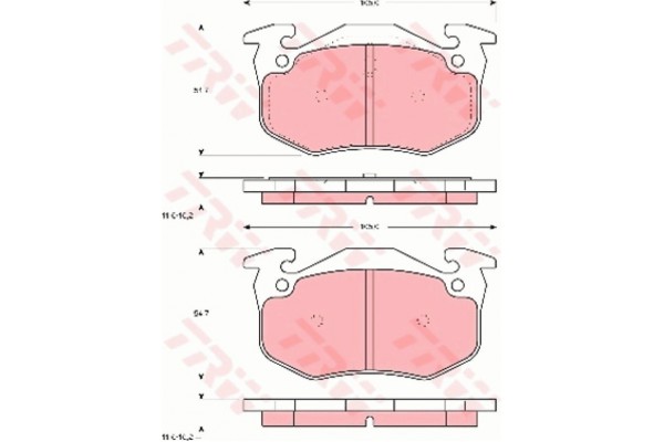 Trw Σετ τακάκια, Δισκόφρενα - GDB905