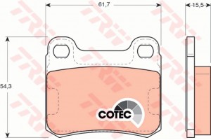 Trw Σετ τακάκια, Δισκόφρενα - GDB911