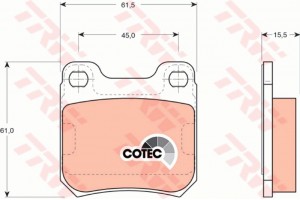 Trw Σετ τακάκια, Δισκόφρενα - GDB915