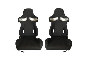 Καθίσματα Bucket GT-Sport Ύφασμα Μαύρο Ζευγάρι 2 Τεμαχίων