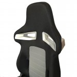 Καθίσματα Bucket GT-Sport Ύφασμα Μαύρο Γκρι Ζευγάρι 2 Τεμαχίων