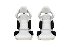 Καθίσματα Bucket Tp Ύφασμα Μαύρο/Γκρι Ζευγάρι 2 Τεμαχίων