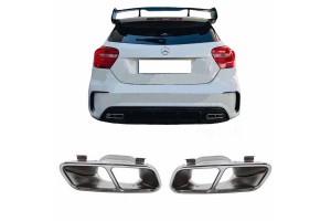 Μπούκες Εξάτμισης Για Mercedes-Benz A-Class W176 12-18 Amg A45 / Cla W117 13-18 (2 Διπλές)