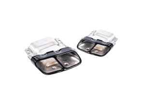 Μπούκες Εξάτμισης Για Mercedes-Benz A-Class W176 12-18 Amg A45 / Cla W117 13-18 Mαύρο (2 Διπλές)