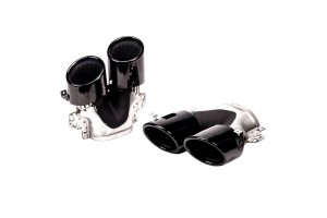 Μπούκες Εξάτμισης Για Mercedes-Benz A-Class (W177), Cla (C118), Gla (H247), Glb (X247) Piano Black (2 Διπλές)