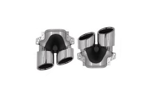 Μπούκες Εξάτμισης Για Mercedes-Benz A-Class (W177), Cla (C118), Gla (H247), Glb (X247) Χρωμίου (2 Διπλές)