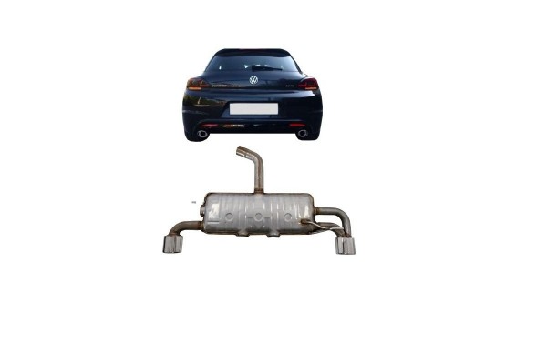 Εξάτμισης Τελικό Για Vw Scirocco 08-17 R-Design Catback Muffler R & R-Line